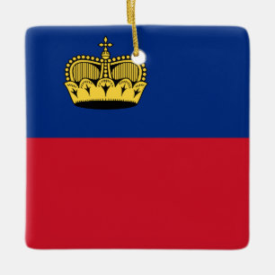 Ornement En Céramique Drapeau du Liechtenstein