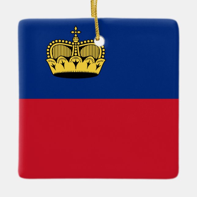 Ornement En Céramique Drapeau du Liechtenstein (Devant)