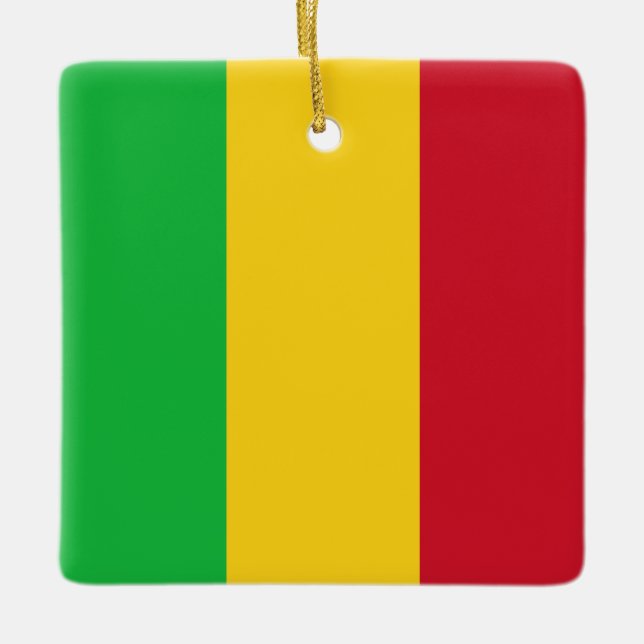 Ornement En Céramique Drapeau du Mali (Devant)