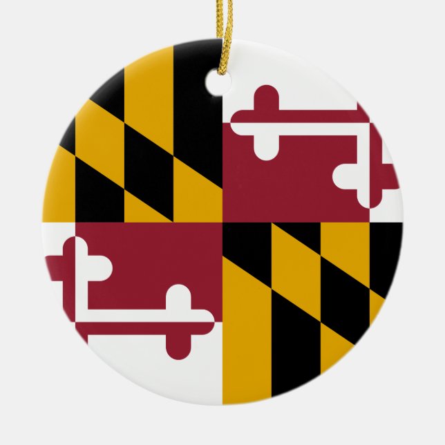 Ornement En Céramique Drapeau du Maryland (Devant)
