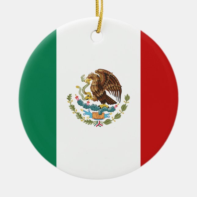 Ornement En Céramique Drapeau du Mexique (Devant)