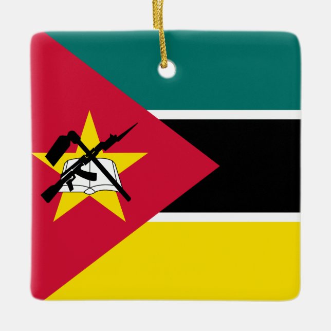 Ornement En Céramique Drapeau du Mozambique (Devant)