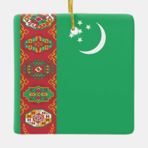 Ornement En Céramique Drapeau du Turkménistan