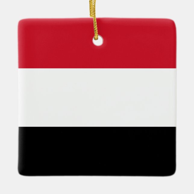 Ornement En Céramique Drapeau du Yémen (Devant)