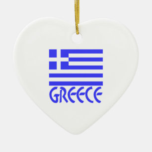 Ornement En Céramique Drapeau grec
