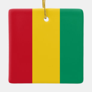 Ornement En Céramique Drapeau Guinée