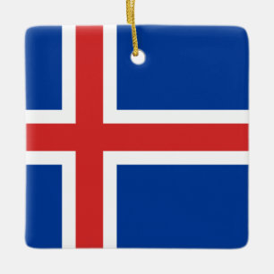 Ornement En Céramique Drapeau islandais
