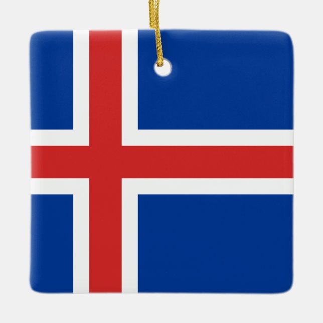 Ornement En Céramique Drapeau islandais (Devant)