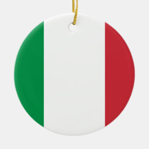 Ornement En Céramique Drapeau italien - drapeau de l'Italie - l'Italie