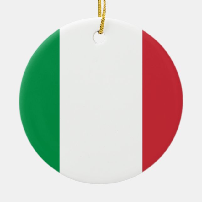 Ornement En Céramique Drapeau italien - drapeau de l'Italie - l'Italie (Devant)
