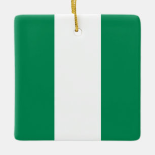Ornement En Céramique Drapeau nigérian