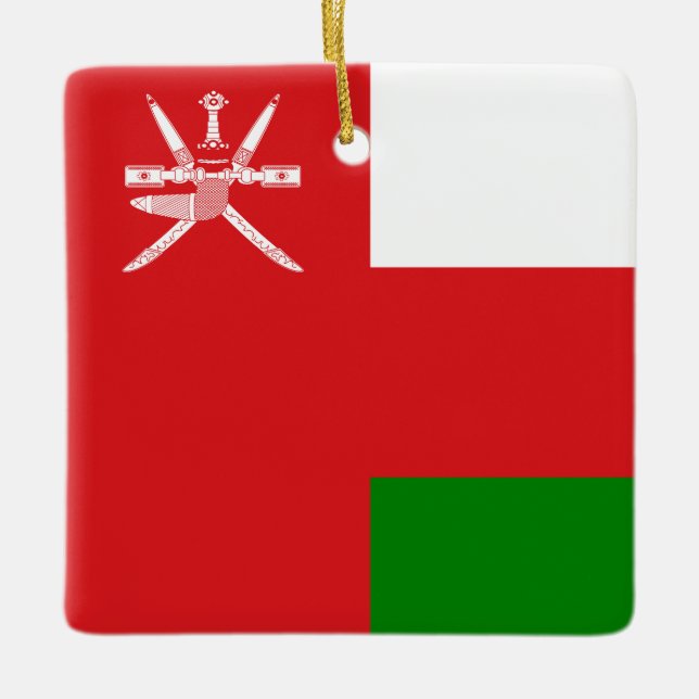 Ornement En Céramique Drapeau Oman (Devant)
