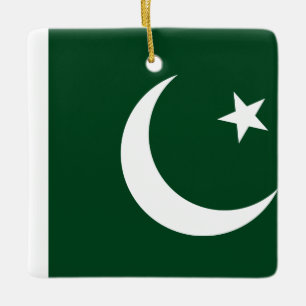 Ornement En Céramique Drapeau pakistanais
