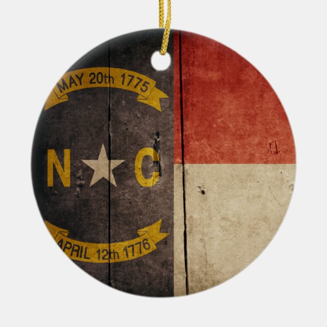 Ornement En Céramique Drapeau robuste en Caroline du Nord (Devant)
