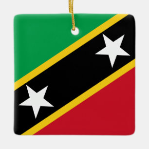 Ornement En Céramique Drapeau Saint-Kitts-et-Nevis