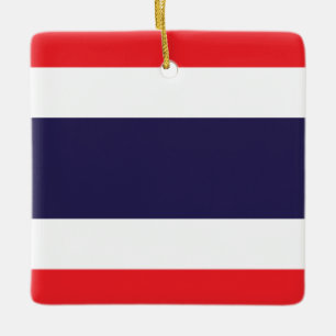 Ornement En Céramique Drapeau Thaïlande
