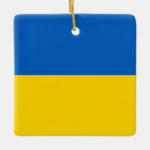 Ornement En Céramique Drapeau ukrainien