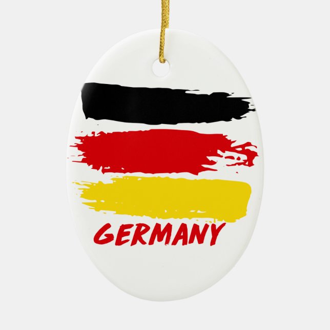 Ornement En Céramique Drapeaux allemands (Devant)