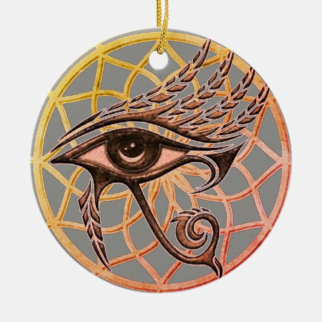 Ornement En Céramique Dream Catcher Oeil De Horus (Devant)