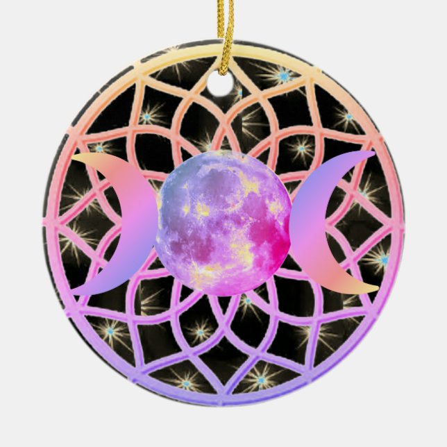 Ornement En Céramique Dream Catcher Triple Goddess (Devant)
