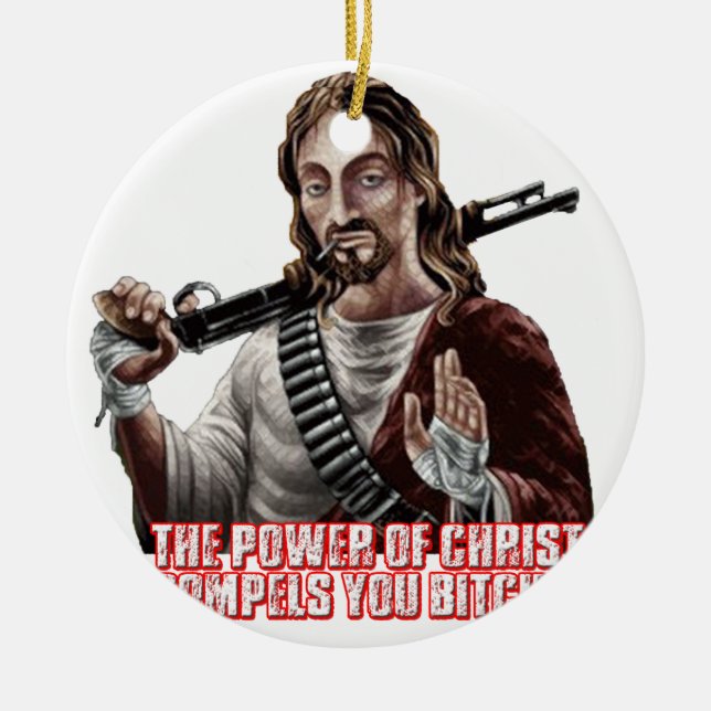 Ornement En Céramique Drôle de jésus (Devant)