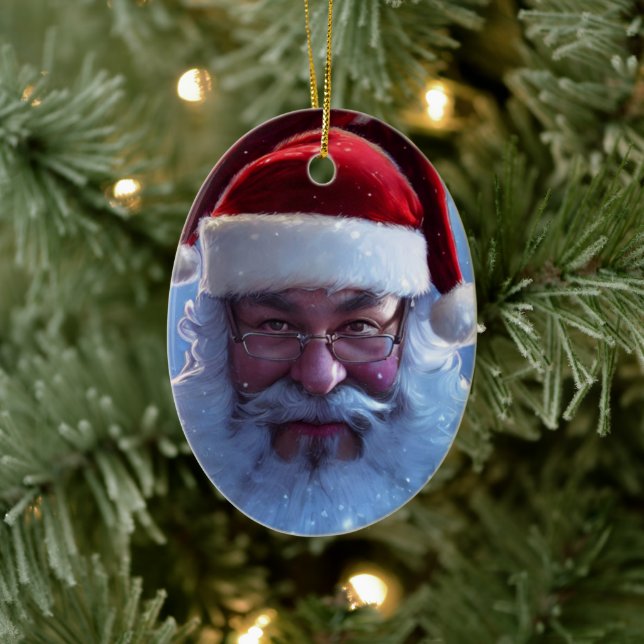 Ornement en céramique du Père Noël (Arbre)