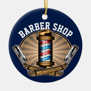 Ornement en céramique du salon de coiffure
