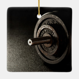 Ornement En Céramique Dumbbell