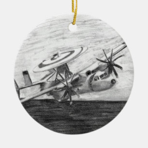 Ornement en céramique E-2C Hawkeye (écran)