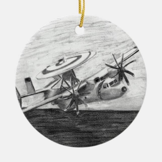 Ornement en céramique E-2C Hawkeye (écran) (Devant)