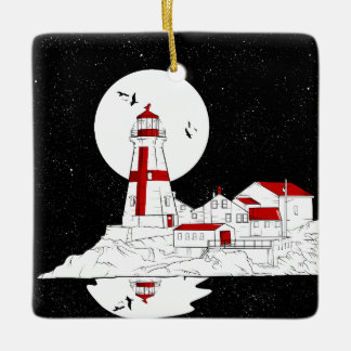 Ornement En Céramique East Quoddy Head Phare plat