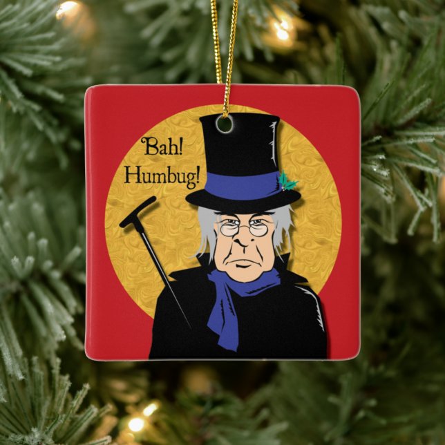Ornement En Céramique Ebenezer Scrooge Bah! Humbug ! (Arbre)