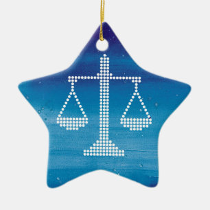 Ornement En Céramique Échelles modernes de l'hiver de la justice  