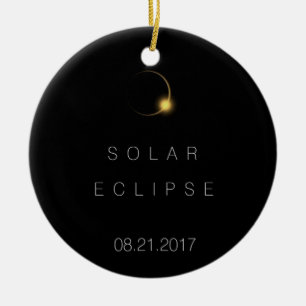 Ornement En Céramique Éclipse 2017 solaire totale