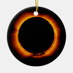Ornement En Céramique Éclipse solaire quasi totale