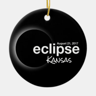 Ornement En Céramique Éclipse solaire totale 2017 - Kansas