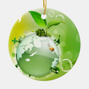 Ornement En Céramique Écologie : la terre est notre maison -