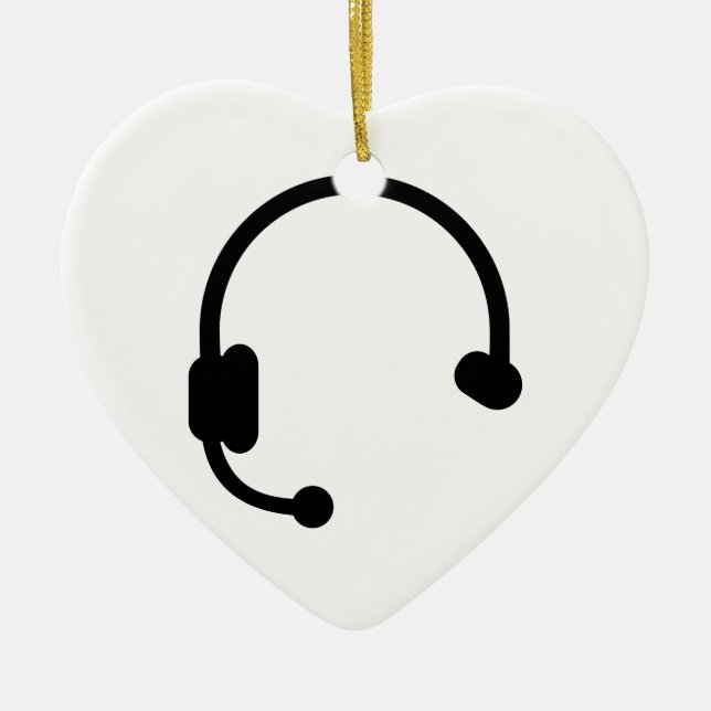 Ornement En Céramique Écouteurs de casque (Devant)