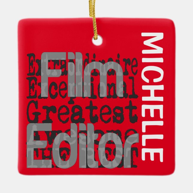 Ornement En Céramique Éditeur de film Extraordinaire CUSTOM (Devant)