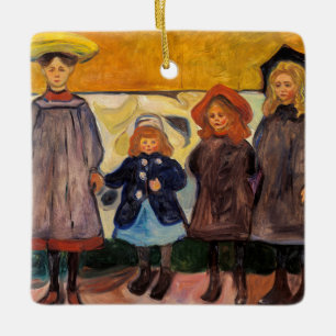 Ornement En Céramique Edvard Munch - Quatre filles à Asgardstrand