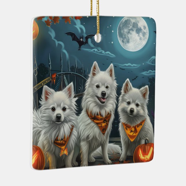 Ornement En Céramique Éffrayant américain Eskimo Halloween (Droite)