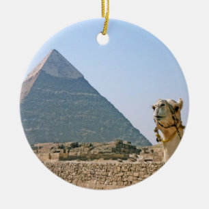Ornement En Céramique Égypte ancienne : Pyramide et chameau