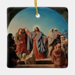 Ornement En Céramique Ekman - Jésus Wakes Lazarus