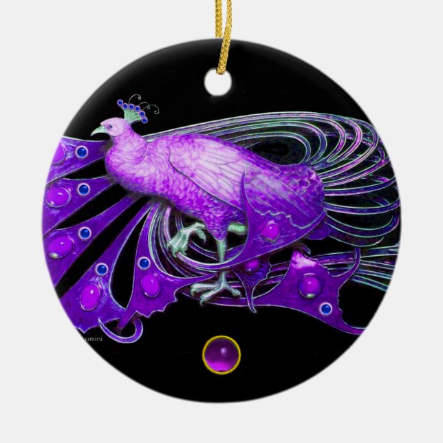ORNEMENT EN CÉRAMIQUE ÉLÉGANT CACHON DE PÂTE EN AMÉTHYST PURPLE (Devant)