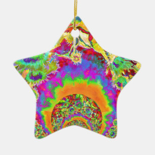 Ornement En Céramique Élégant chou bohème rétro tournesol