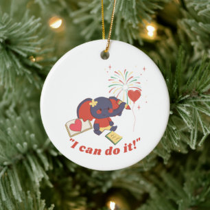 Ornement en céramique éléphant bébé