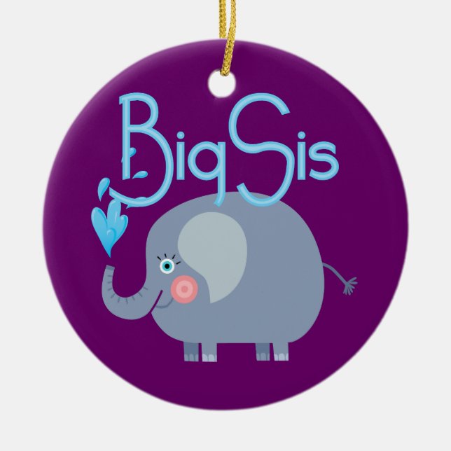 Ornement En Céramique Elephant Big Sis (Devant)