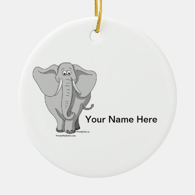 Ornement En Céramique Eléphant - Homme (Devant)
