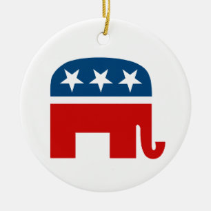 Ornement En Céramique Éléphant républicain