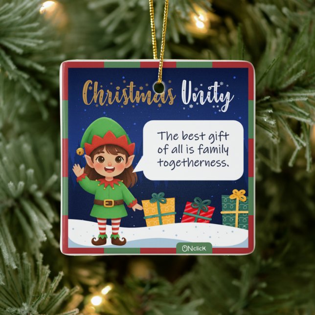 Ornement En Céramique Elf Girl Christmas Ornament (Arbre)